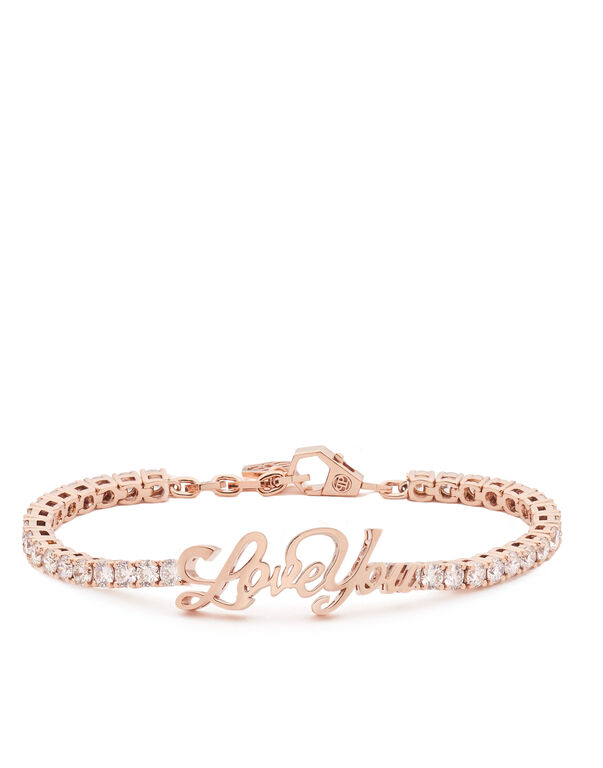 Bracelet LOVE YOU Rose Gold and Diamonds 40 points 19 cm