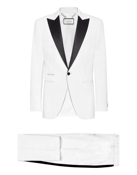 Wool & Satin Suit 2 pcs: Blazer / Trousers