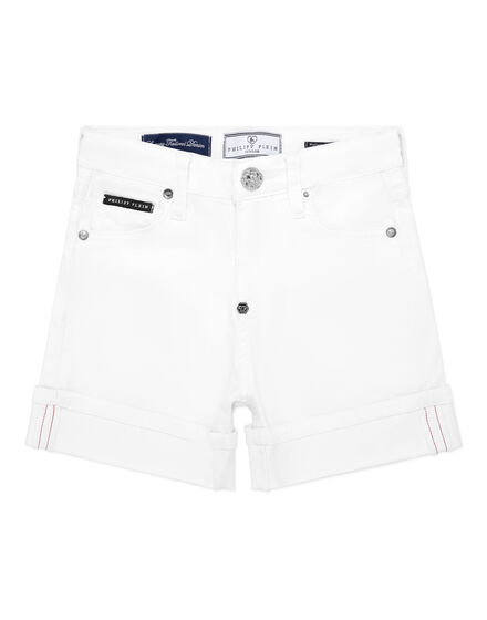 Cuff Denim Shorts