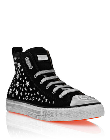 Suede Hi-Top Sneakers Studs