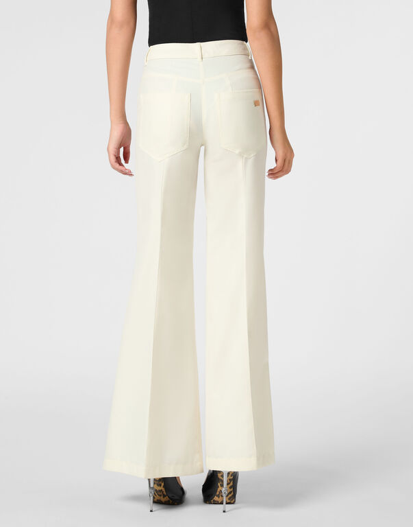 Wool Marine Low Waist Trousers