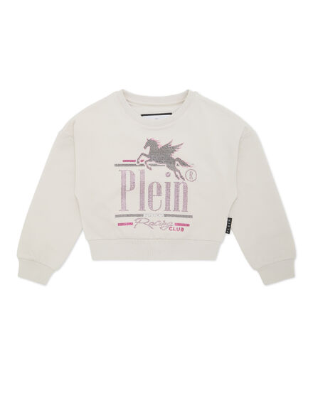 Cropped Sweatshirt Round Neck LS Pegasus