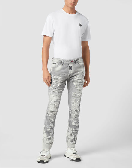 Denim Rock Star Fit Trousers Flame