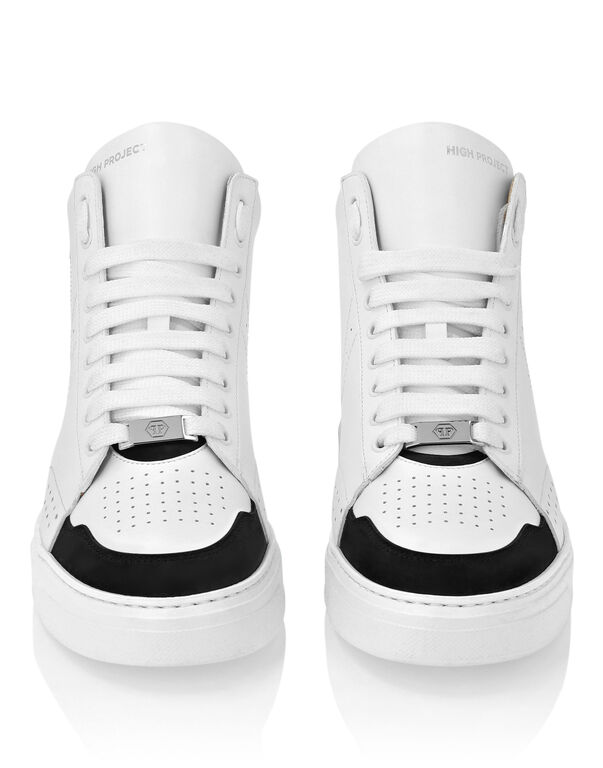 Leather Mid-Top Sneakers Hexagon