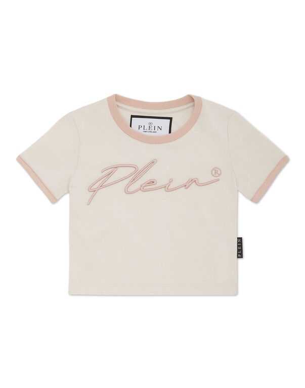 Cropped T-shirt Round Neck SS Signature