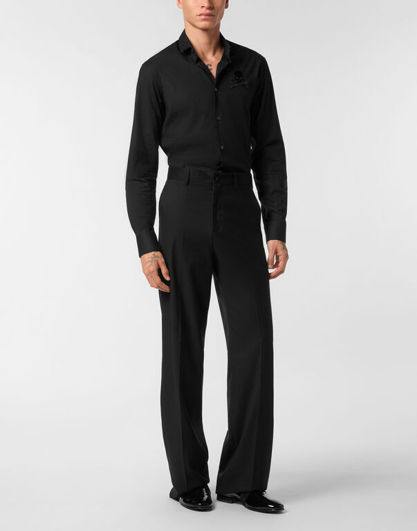 Wool Wide Leg Trousers