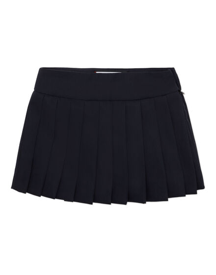 Wool Pleated Mini Skirt