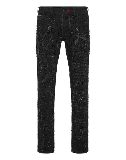 Denim Trousers Rock Star Tribal Strass
