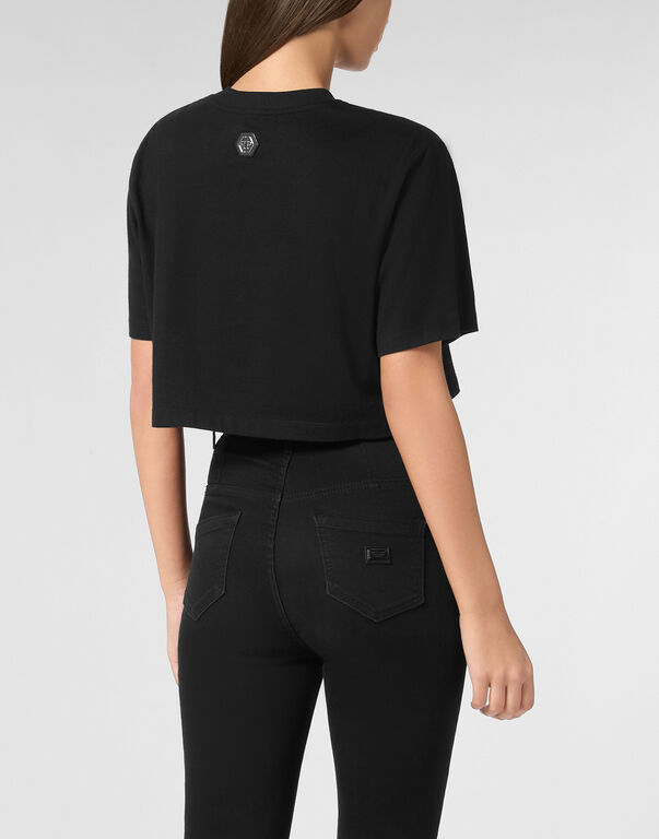 T-shirt Crop Plein Car