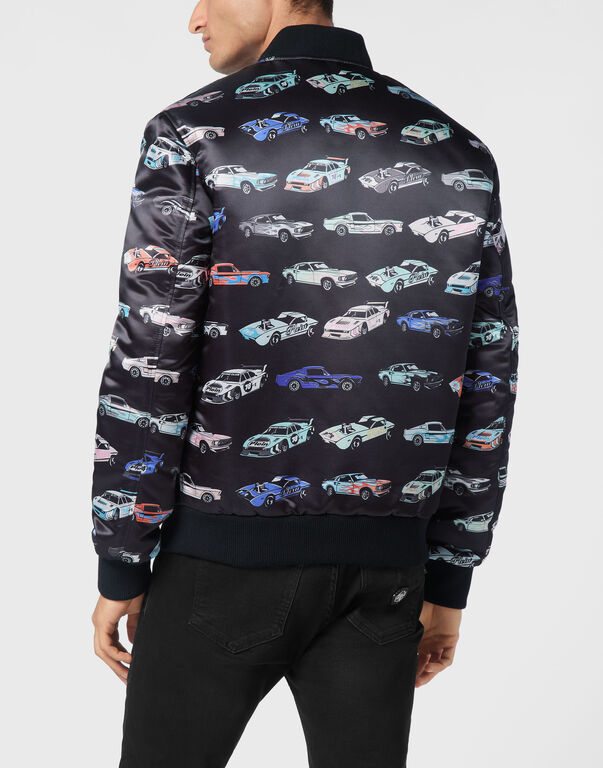 Satin Bomber Jacket LS Cars Racing